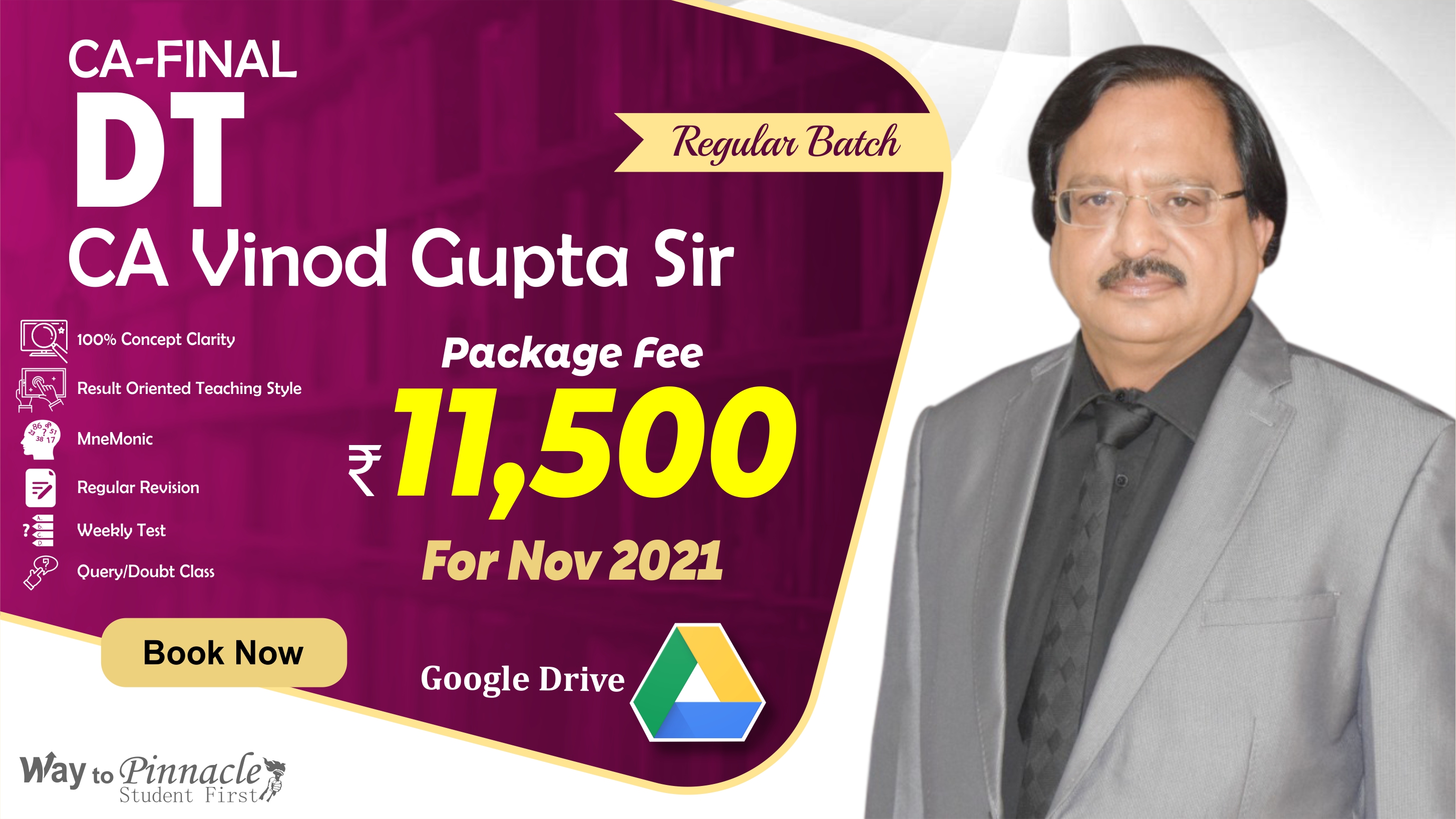 CA Final DT Google Drive Classes by CA Vinod Gupta Sir For Nov 21 Attempt- Full HD Video Lecture + HQ Sound